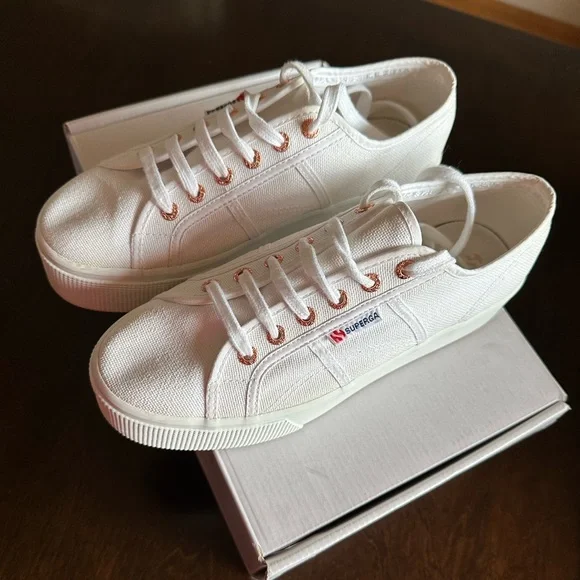 Superga 2790 COTW Rose gold/white EU 40 Women’s size 9 - Picture 2 of 6